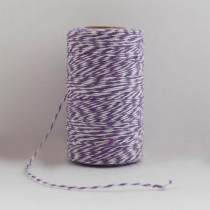 Шпагат хлопковый двухцветный фиолетовый 1м