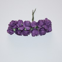 Цветок  бумажный "Розочка", Фиолетовая, 15мм, 1шт 