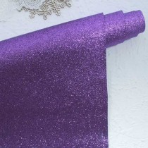Отрез кожзама (плотная ткань) с глиттером 50х34 см., фиолетовый