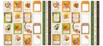 Набор из 5-и полос с карточками для декорирования на русском и англ. яз., размер 30,5см х 30,5см, коллекция "Botany autumn redesign"
