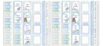 Набор из 5-и полос с карточками для декорирования на русском и англ. яз., размер 30,5см х 30,5см, коллекция "Shabby baby boy redesign"