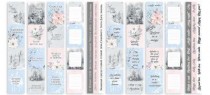 Набор из 5-и полос с карточками для декорирования на русском и англ. яз., размер 30,5см х 30,5см, коллекция "Winter melody"