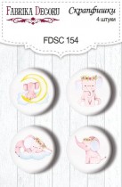 Набор скрапфишек из 4 шт.  FDSC-154