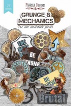 Набор высечек, коллекция "Grunge&Mechanics", 75шт, пл.250 г/м