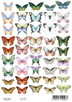 Набор картинок для декорирования "бабочки 1"  формат А4, пл.200г/м2