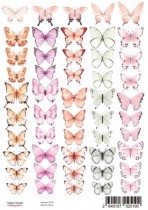 Набор картинок для декорирования "бабочки 3"  формат А4, пл.200г/м2