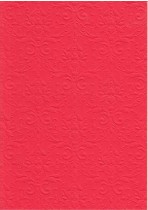 Бумага с рельефным рисунком "Дамасский узор" Цвет: Красный БР003-10