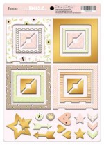 Рамки из чипборда с фольгированием (золото) для скрапбукинга 30шт от Scrapmir Baby Doll 