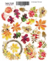 Набор наклеек (стикеров) #046, "Autumn", размер листа 21см x 16 см, в наборе 23 шт.
