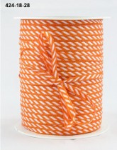 Лента May Arts Solid / Diagonal Stripes, ширина 0,31 см, цвет Orange, 1 метр
