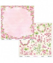 Лист двусторонней бумаги "Pink Blossom 05/06" 30,5х30,5 см., пл.250 гр.