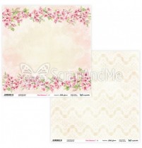 Лист двусторонней бумаги "Pink Blossom 2 01/02" 30,5х30,5 см., пл.250 гр