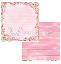 Лист двусторонней бумаги "Pink Blossom 2 07/08" 30,5х30,5 см., пл.250 гр