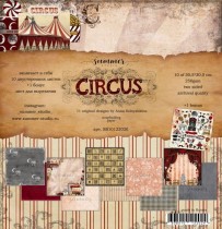 Набор двусторонней бумаги "Circus" 250гр, 30,5*30,5см, 10 листов + 1 бонус