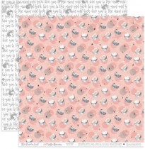 Двусторонний лист Moon party  из коллекции "Hello Unicorn", размер 30.4 x 30.4 см., 190 г\м2
