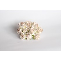 Кудрявые розы 3 см - Св.бежевые 1 шт