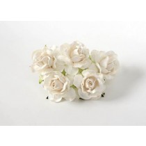 Кудрявые розы 4 см - Белые, 1 шт
