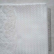 Хлопковое полотно "Косичка" 50х46 см, цвет белый