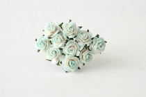 Mini розы 1 см - Св.голубой+белый 561, 1 шт.