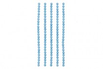 Полужемчужинки клеевые 4мм синие, 125шт