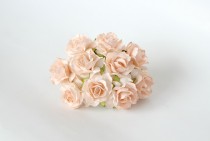 Кудрявые розы 3 см - Персиковые светлые 1 шт