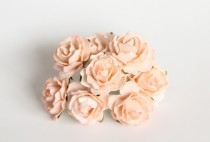 Кудрявые розы 2 см - Персиковые 1 шт