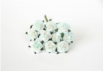 Mini розы 1,5 см - Мятный+белый 561, 1 шт.