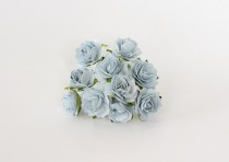Кудрявые розы 2 см - Голубые 1 шт
