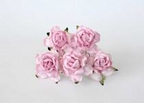 Кудрявые розы 4 см - Св.розовые 1 шт
