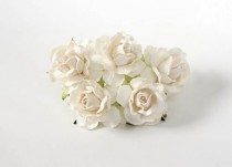 Кудрявые розы 4 см - Белые, 1 шт
