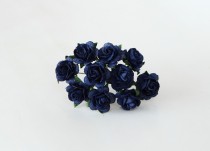 Mini розы 1,5 см - Темносиние 175, 1 шт