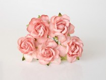 Кудрявые розы 4 см - Персиковые, 1 шт.