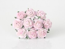 Mini розы 1 см - Св.розовый+белый 519, 1 шт