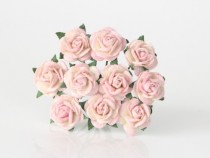 Mini розы 1 см - Молочный+св. розовый 525, 1 шт
