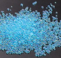 Наполнитель для шейкера "Мыльные пузыри" бирюзово-голубой, 0,4-3 мм (10 г пакет зип-лок) 