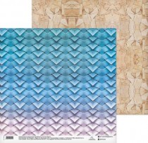 Бумага для скрапбукинга "Плетеная корзинка", 30,5х30,5 см 180 г/м, коллекция "Красота мгновения"