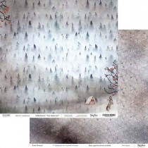 Двухсторонний лист "Шепот природы" коллекция "Тихо падал снег", 30,5х30,5 см , пл. 190 г/м2 