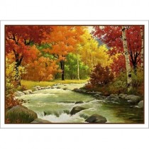 Тканевая карточка "Осенние пейзажи. Яркие краски осень" (ScrapMania)