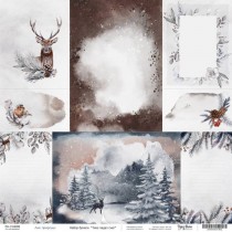 Лист с карточками "Лик природы" коллекция "Тихо падал снег", 30,5х30,5 см , пл. 190 г/м2