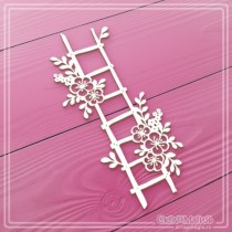 Чипборд "Лестница с цветами" 53х120 мм ЧБ-1692