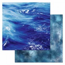 Бумага "Армейский альбом. Синее море" (ScrapMania) размер 30,5х30,5 см, пл.180 гр/м2