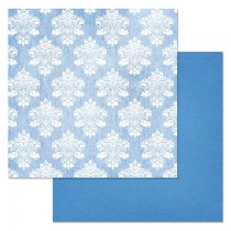 Бумага "Фономикс. Голубой. Текстиль" (ScrapMania) 30,5х30,5 см, пл.180 гр/м2