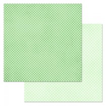 Бумага "Фономикс. Клетка. Темно-зеленая" (ScrapMania), 30,5х30,5 см, пл.180 гр/м2
