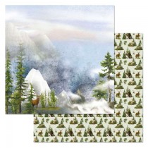 Бумага "Тайга. Легенды дикого леса" (ScrapMania), 30,5х30,5 см, пл.180 гр/м2