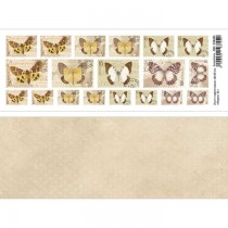 Лист с картинками 10х30 см "Марки 21" (ScrapMania) пл.180 гр/м2