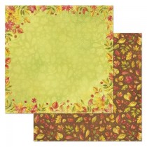 Бумага "Уютная осень. Хоровод листьев" (ScrapMania) 30,5х30,5 см, пл.180 гр/м2