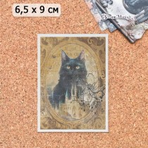 Тканевая карточка "Шепот магии. Черный кот" (ScrapMania)