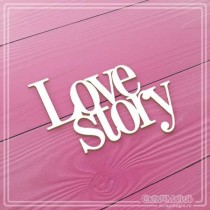 Надпись из чипборда "Love Story" ЧБ-554