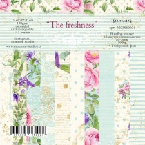 Фоновый набор двусторонней бумаги "The freshness" 190гр, 20*20см, 15 л + 1 бонус