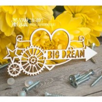 Чипборд стимпанк "Big Dream" Размеры: 90 x 41 мм  Ht-051